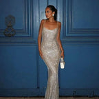 Bling Glitter Sequins Maxi Party Dress