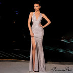 Bling Glitter Sequins Maxi Party Dress