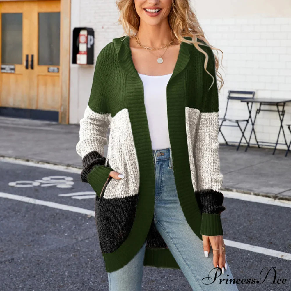 Block Color Cardigan