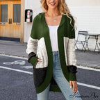 Block Color Cardigan