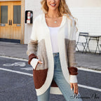 Block Color Cardigan