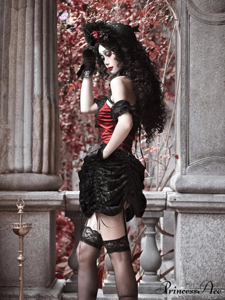 Blood Supply Gothic Velvet Slim Strap Drawstring Halter Black Red Grunge Mini Halloween Vestido Autumn Dress