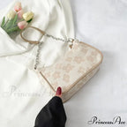 Blossom Design Handle Armpit Shoulder Bag