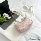 Blossom Design Handle Armpit Shoulder Bag