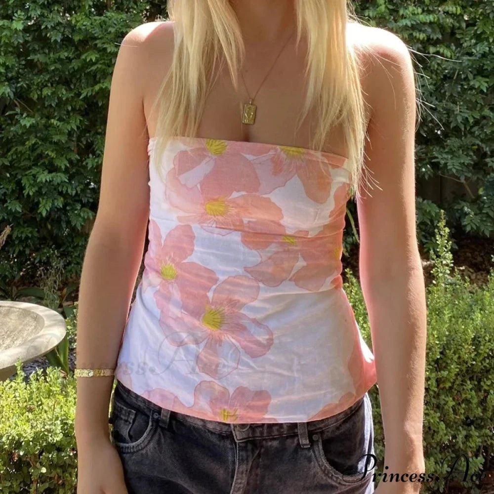 Blossom Tie Rearless Crop Top