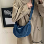 Blue Adjustable Strap Crossbody Shoulder Bag