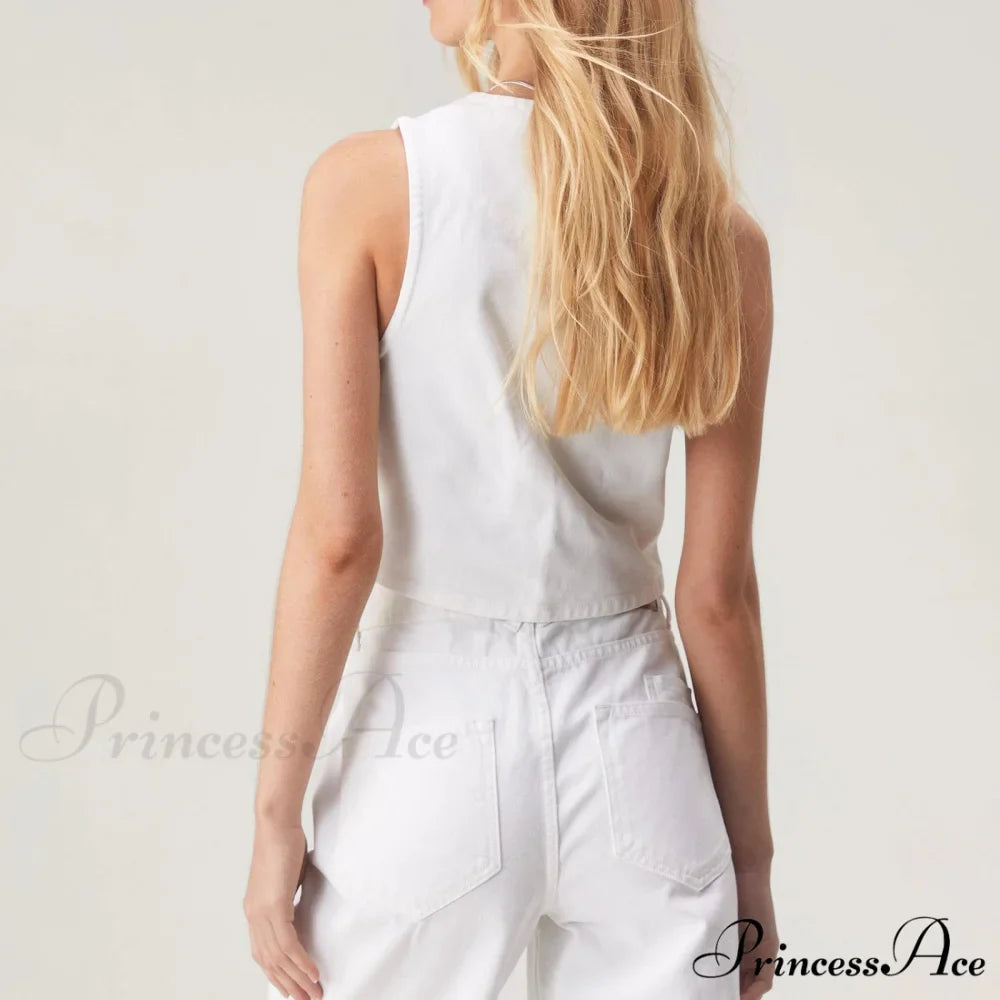 Blue Bow Tie Crop Top