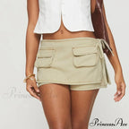 Blue Bow Tie Patchwork Skirt