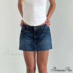 Blue Cargo Pocket Retro Skirt