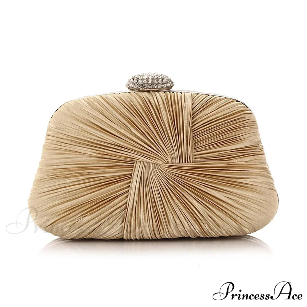 Blue Fold Pillow Shaped Clutch Bag Wedding Bridal Party Purse