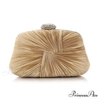 Blue Fold Pillow Shaped Clutch Bag Wedding Bridal Party Purse