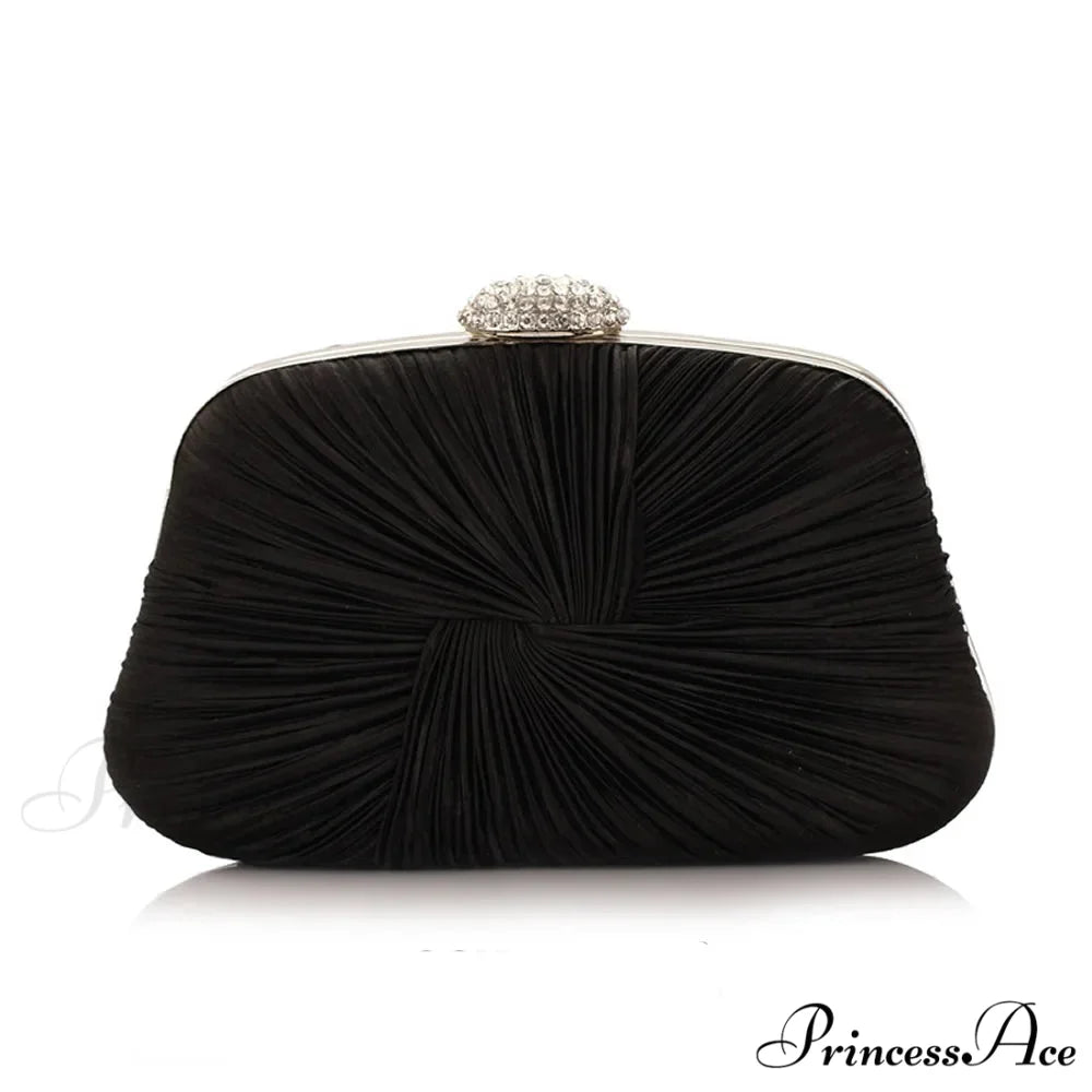 Blue Fold Pillow Shaped Clutch Bag Wedding Bridal Party Purse