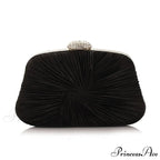 Blue Fold Pillow Shaped Clutch Bag Wedding Bridal Party Purse