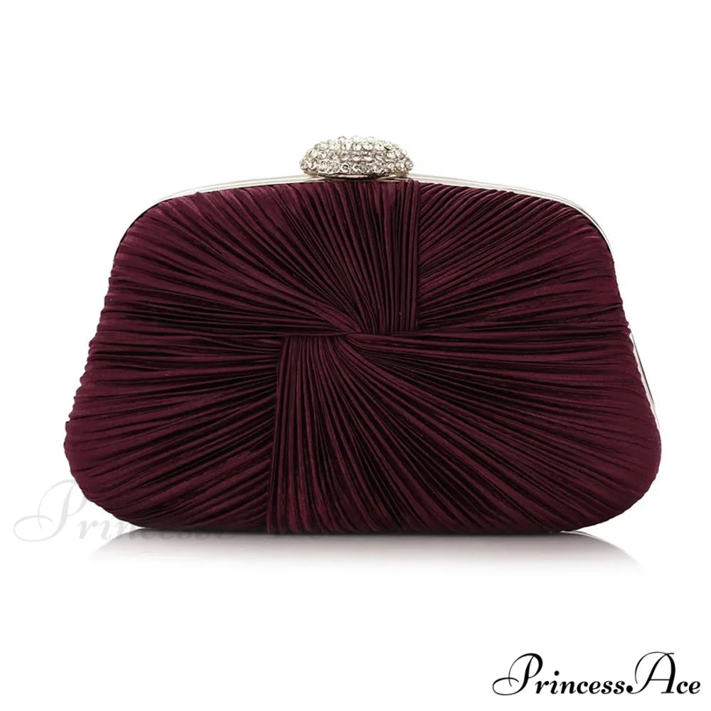 Blue Fold Pillow Shaped Clutch Bag Wedding Bridal Party Purse