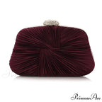 Blue Fold Pillow Shaped Clutch Bag Wedding Bridal Party Purse