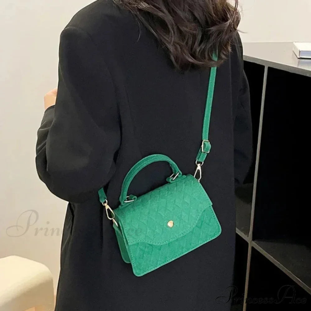 Blue Underarm Korean Style Shoulder Purse