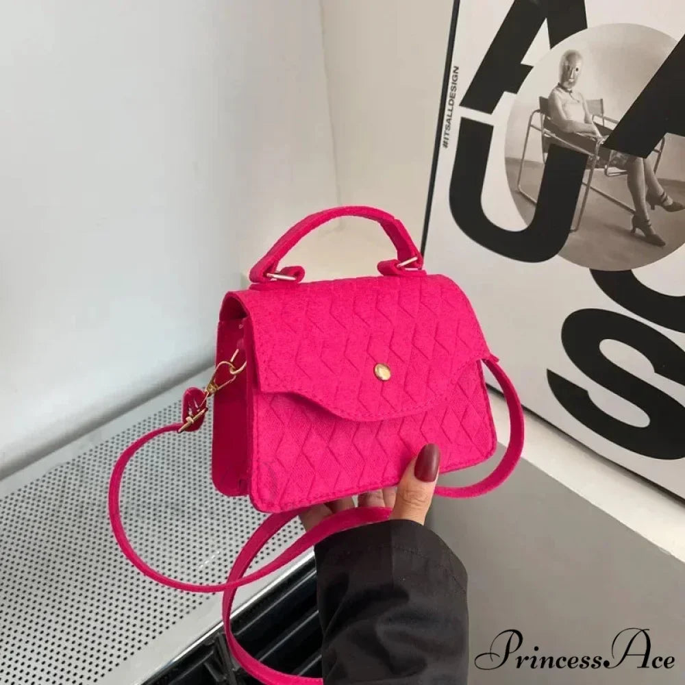 Blue Underarm Korean Style Shoulder Purse