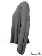 Boat with Openwork Dropped Blouse Neck Shoulders