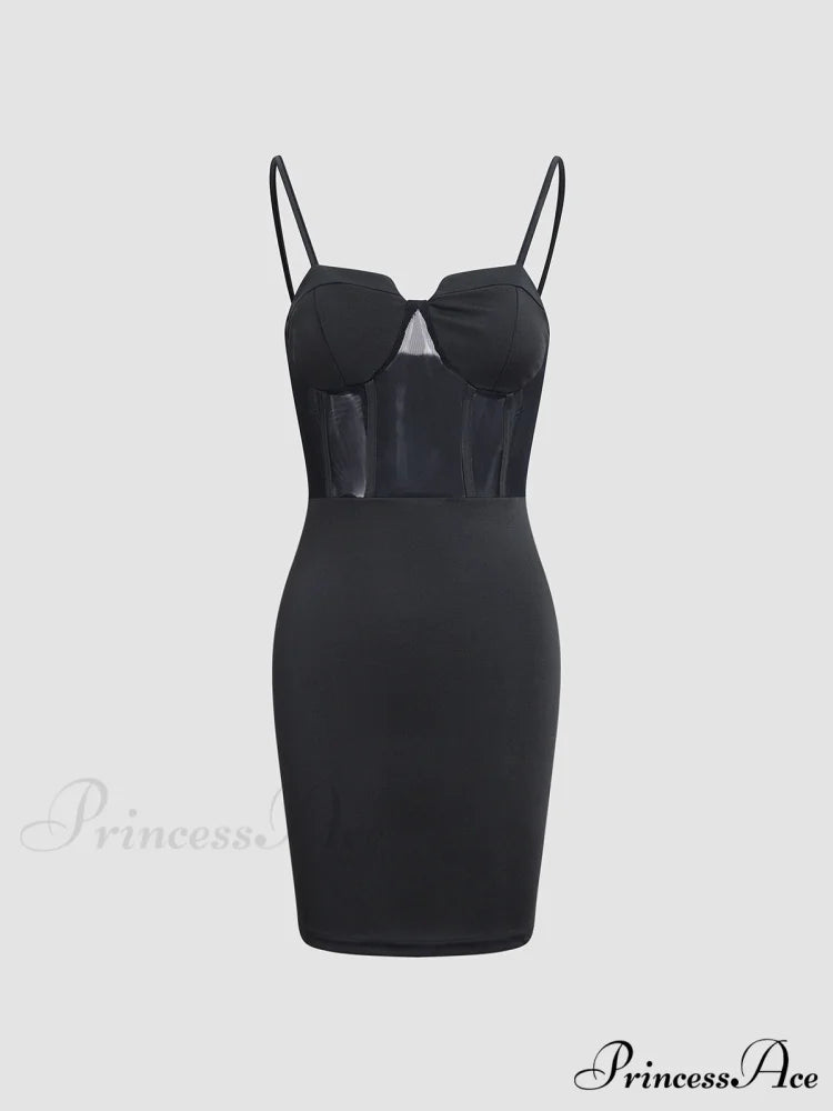 Bodycon Mesh Graceful Corset Short Dress