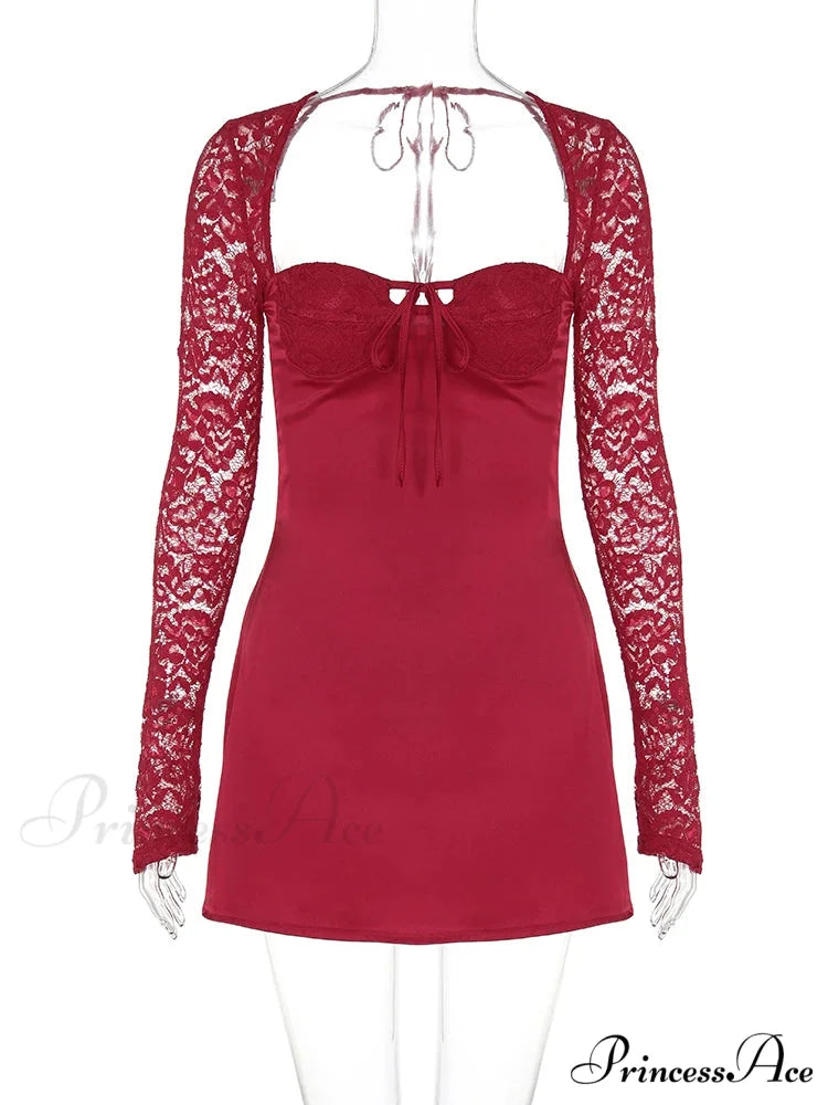 Bodycon Red Long Sleeve Party Club Evening Streetwear Wholesale Items Christmas Party Dress