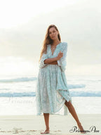 Bohemian Antique Lantern Sleeve Dress