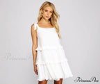 Bohemian Chic Ruffled Charming A-Line Mini Dress