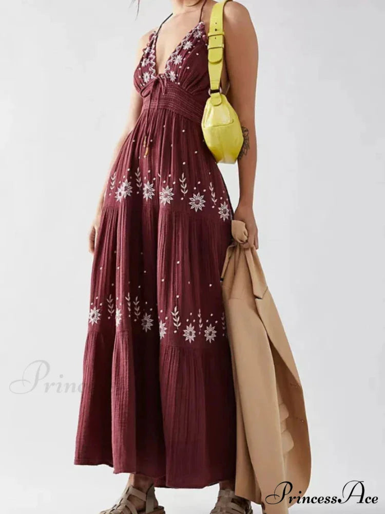 Bohemian Flower Birthday Beach Holiday Boho Dress