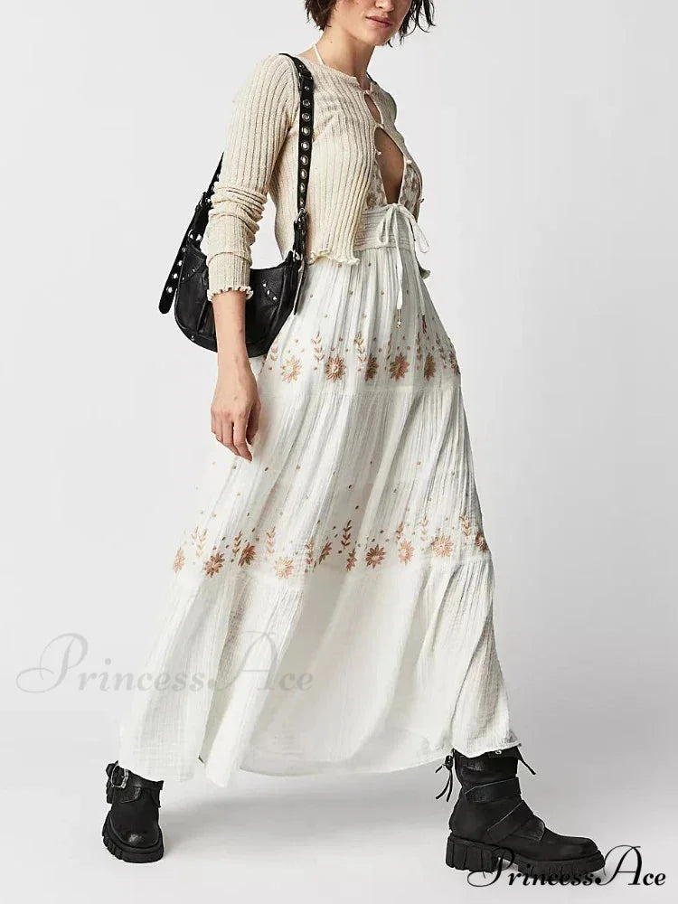 Bohemian Flower Birthday Beach Holiday Boho Dress