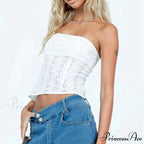 Bohemian Flowery Hollow Crop Top