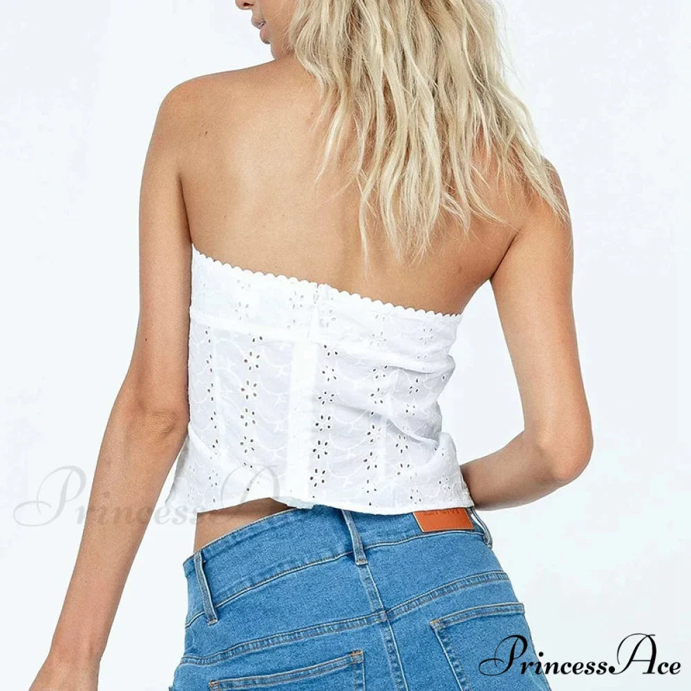 Bohemian Flowery Hollow Crop Top