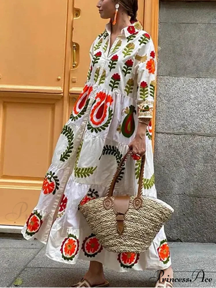 Bohemian Loose Stylish Print Dress