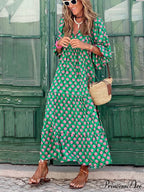 Bohemian Printed Stylish Maxi Dress