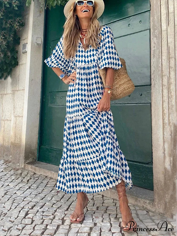 Bohemian Printed Stylish Maxi Dress