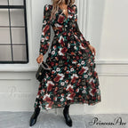 Bohemian Seaside Plunging Neckline Full Length Dress