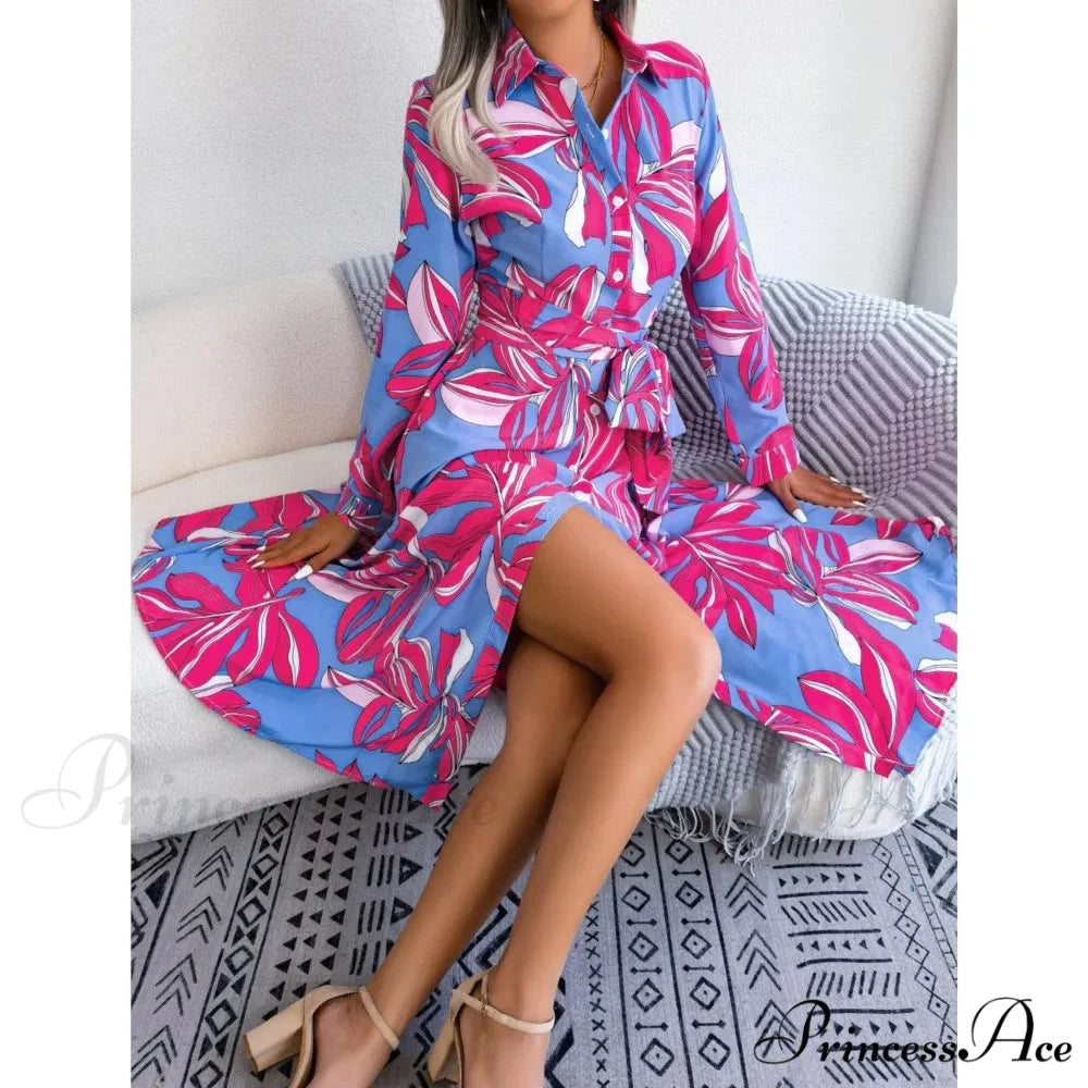 Bohemian Seaside Vacation Flowered Tunic Dress