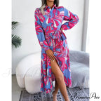 Bohemian Seaside Vacation Flowered Tunic Dress