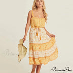 Bohemian Sundress Seductive Sleeveless Strap Rayon Floral Beach Dress