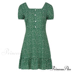 Boho Floral Ruffle Short Mini Dress