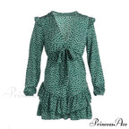 Boho Floral Ruffle Short Mini Dress