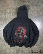 Bony Printed Zipper Hoodie