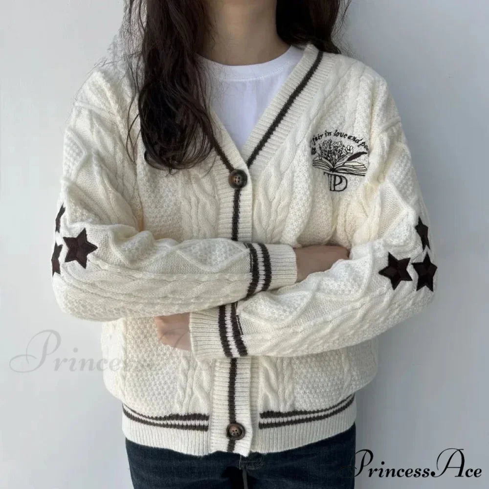 Book TTPD Embroidered Deep V-neck Cardigan