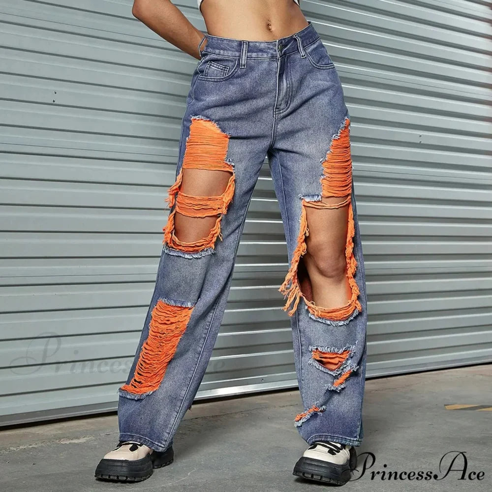 Booty Lifting Straight Leg Streetwear Jeans