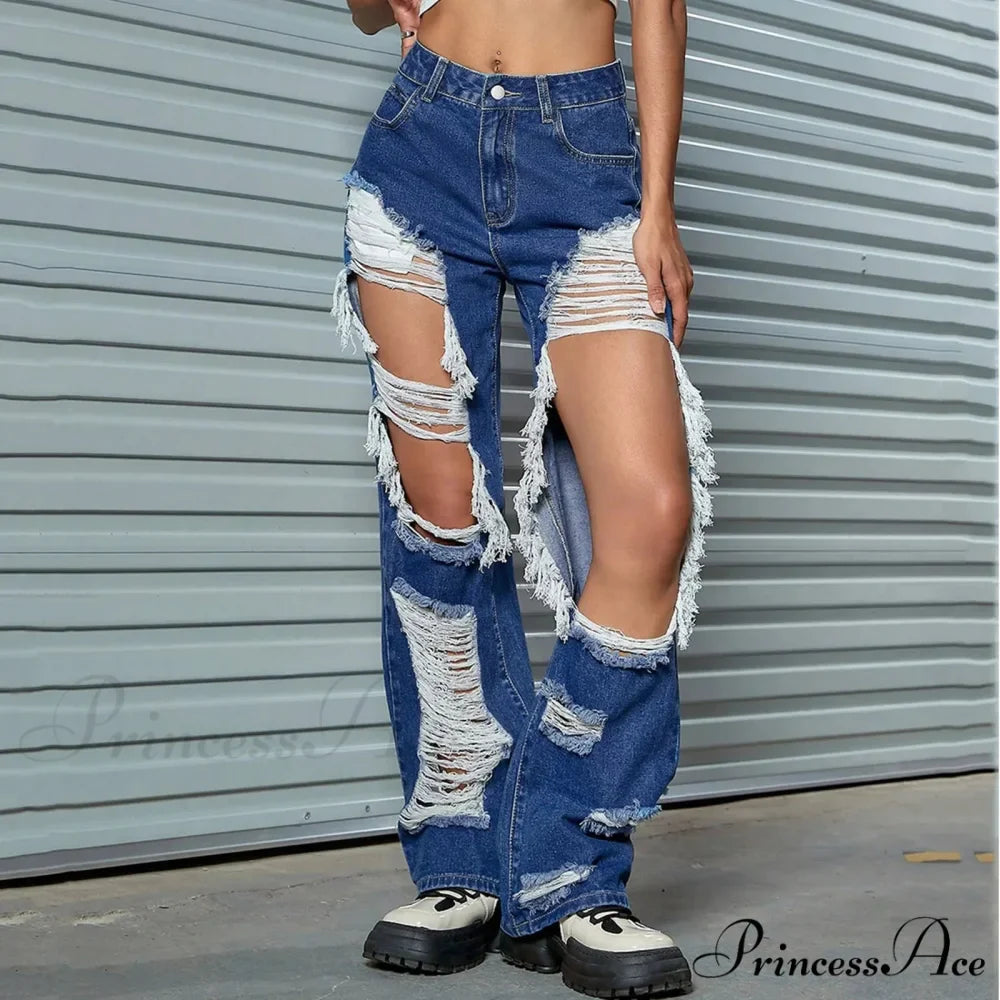 Booty Lifting Straight Leg Streetwear Jeans