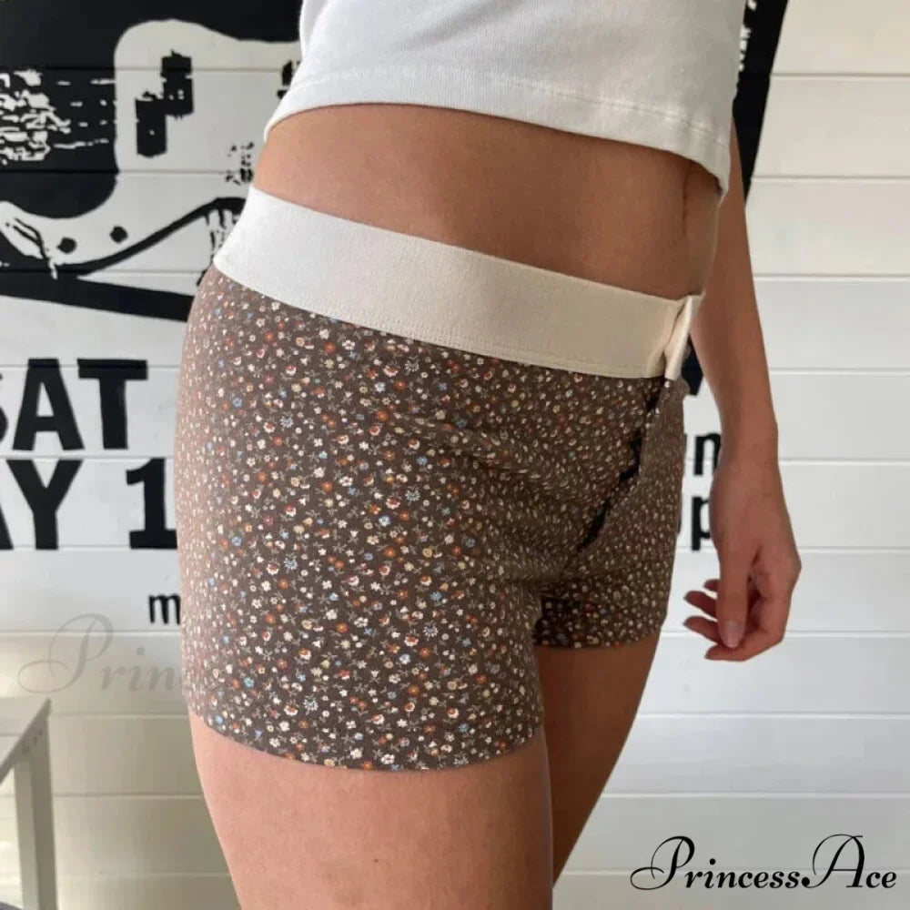 Botanical Button Elastic Lounge Short