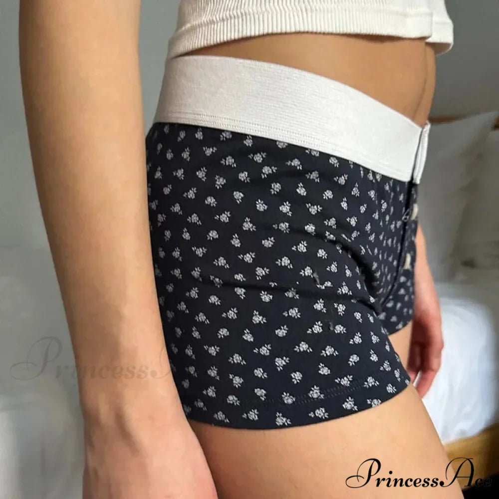 Botanical Button Elastic Lounge Short