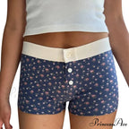 Botanical Button Elastic Lounge Short