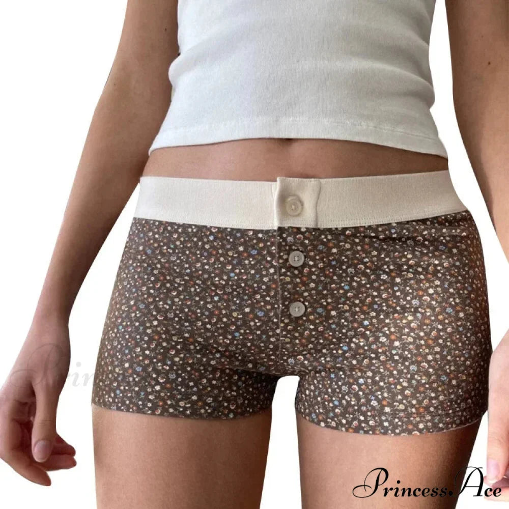 Botanical Button Elastic Lounge Short