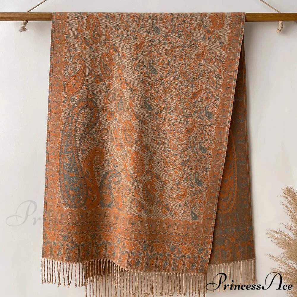 Botanical Cashmere Cover Winter Wrap