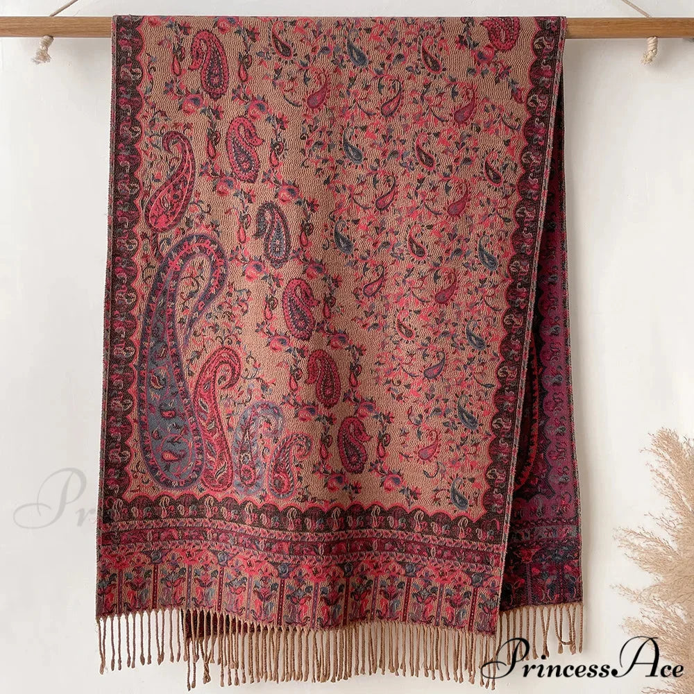 Botanical Cashmere Cover Winter Wrap