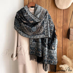 Botanical Cashmere Cover Winter Wrap